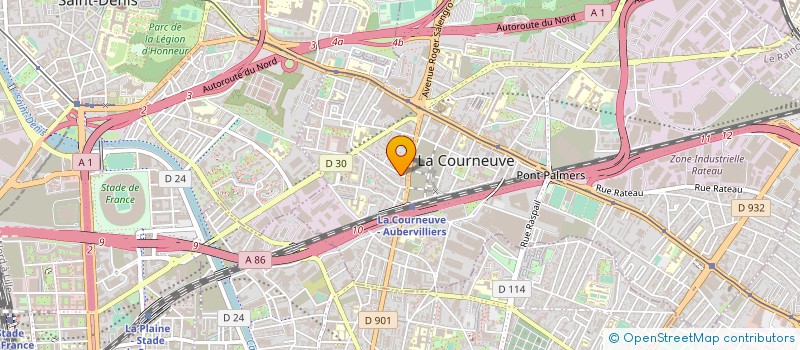 localisation de l'entreprise CFR LA GARE à LA COURNEUVE