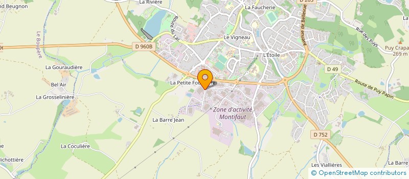 localisation de l'entreprise CFTFI TOLERIE FINE INDUSTRIELLE à POUZAUGES