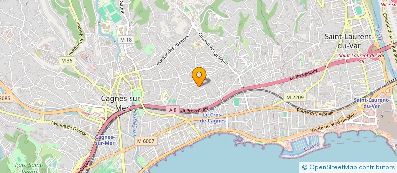 localisation de l'entreprise CFVA à CAGNES-SUR-MER