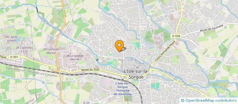 localisation de l'entreprise CFVS  L'ISLE-SUR-LA-SORGUE