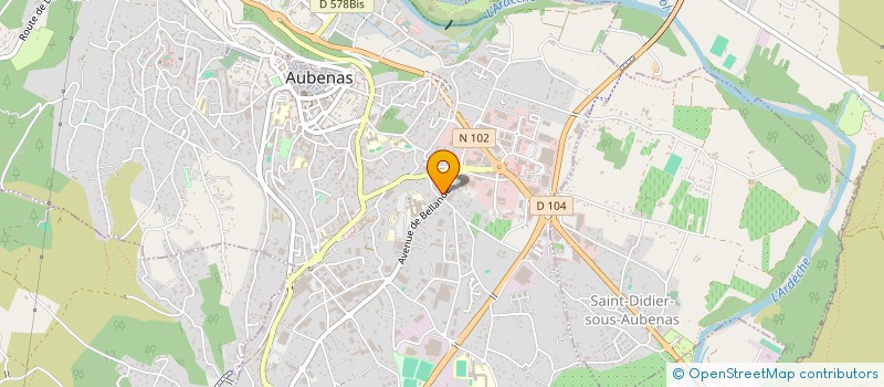 localisation de l'entreprise CG à AUBENAS