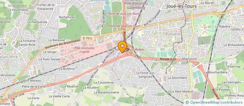 localisation de l'entreprise CG AGENCEMENT  JOUE-LES-TOURS