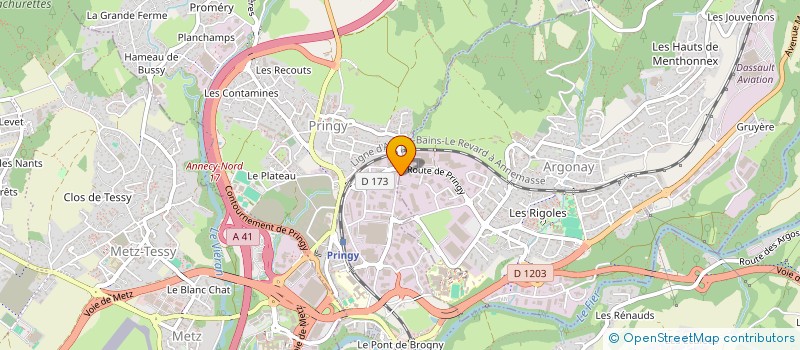 localisation de l'entreprise CG-ANIMATION à ARGONAY