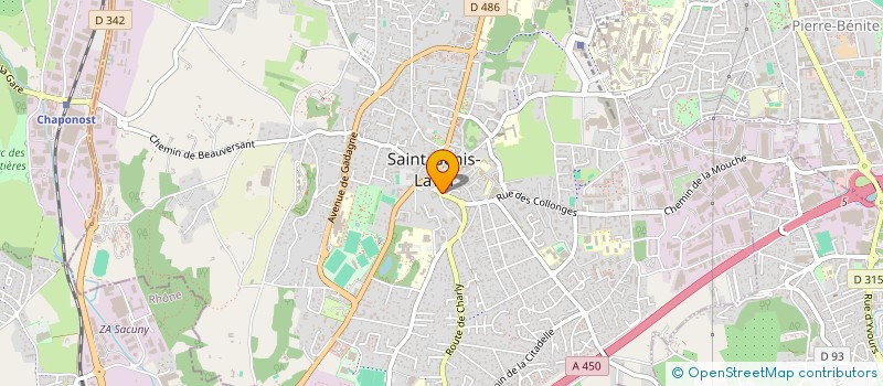 localisation de l'entreprise CG BIOMASSE ENVIRONNEMENT  SAINT-GENIS-LAVAL