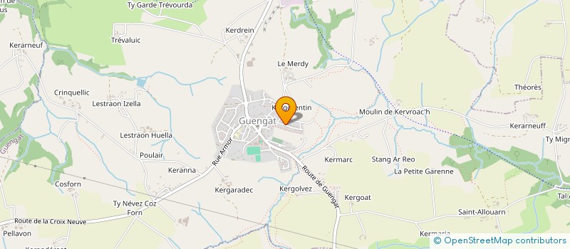 localisation de l'entreprise CG BREIZH CARRELAGE à GUENGAT