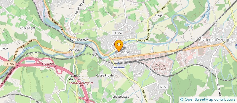 localisation de l'entreprise CG CLINIC à CIVRIEUX-D'AZERGUES