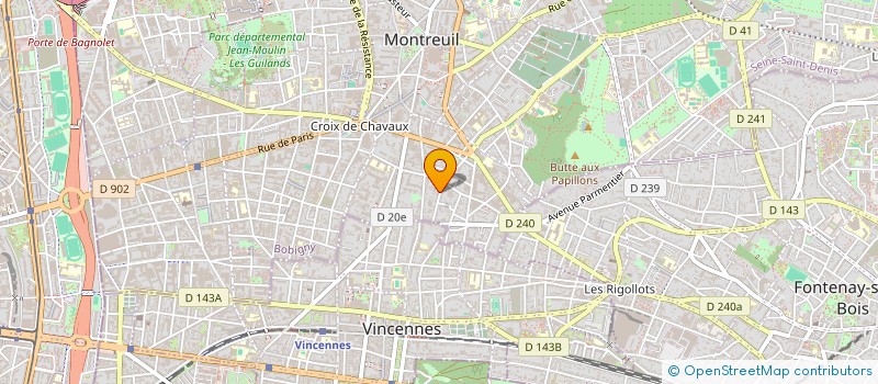 localisation de l'entreprise CG COMMUNICATION ET GESTION CONSEIL à MONTREUIL