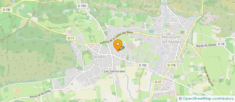 localisation de l'entreprise CG CONSTRUCTION  MAUSSANE-LES-ALPILLES