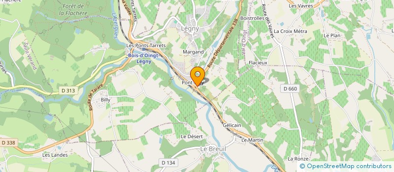 localisation de l'entreprise CG DEFINITIONS  LEGNY