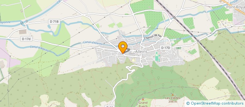 localisation de l'entreprise CG DISTRIBUTION à ALLEINS