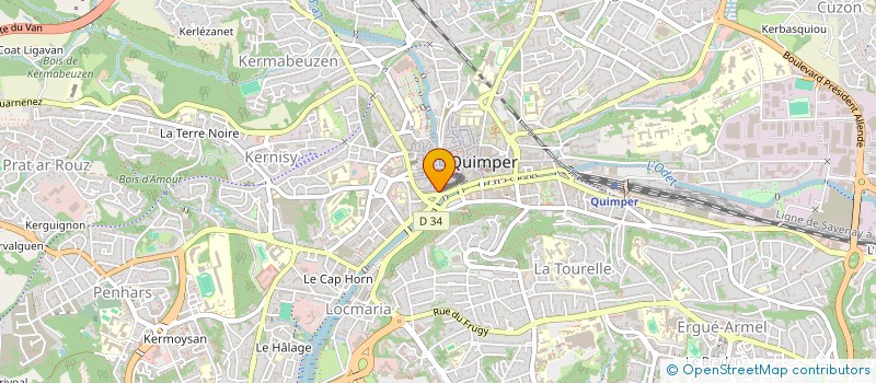 localisation de l'entreprise CG IMMOBILIER à QUIMPER