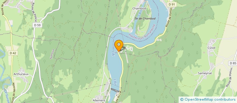 localisation de l'entreprise CG IMMOBILIER  SERRIERES-SUR-AIN