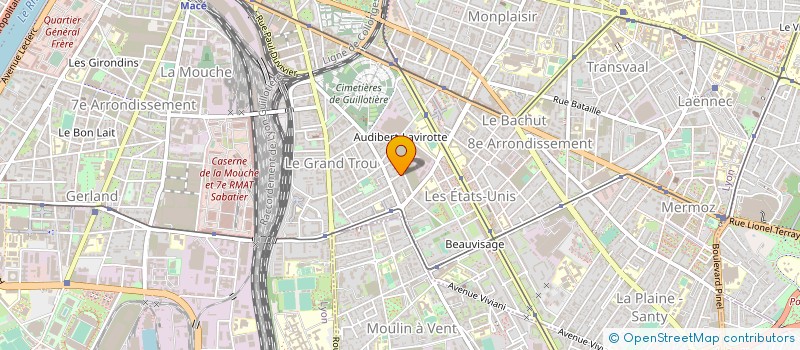 localisation de l'entreprise CG INVESTIS.  LYON