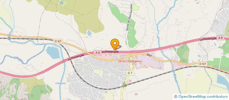 localisation de l'entreprise CG INVESTISSEMENTS à ROQUEBRUNE-SUR-ARGENS