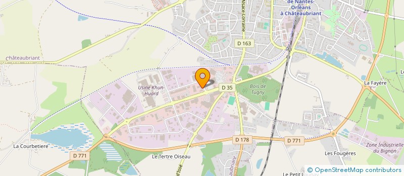 localisation de l'entreprise CG OPTIQUE à CHATEAUBRIANT