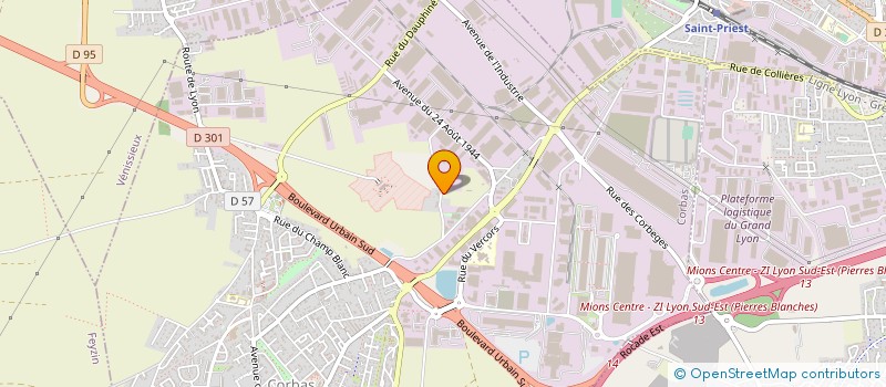 localisation de l'entreprise CG PEYRON SERVICES à CORBAS