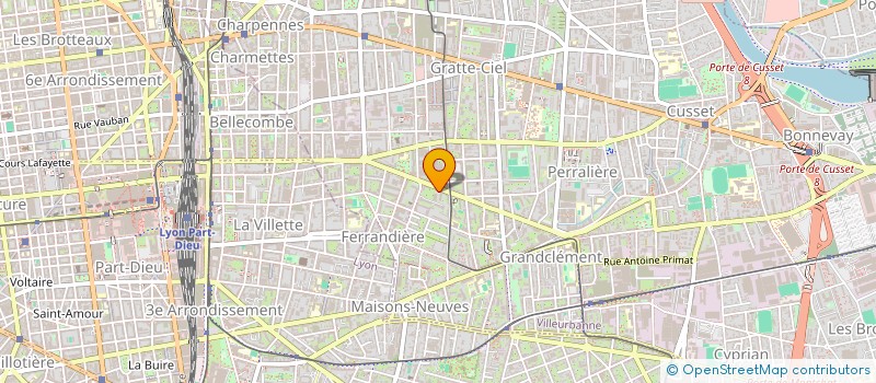 localisation de l'entreprise CG1VEST  VILLEURBANNE