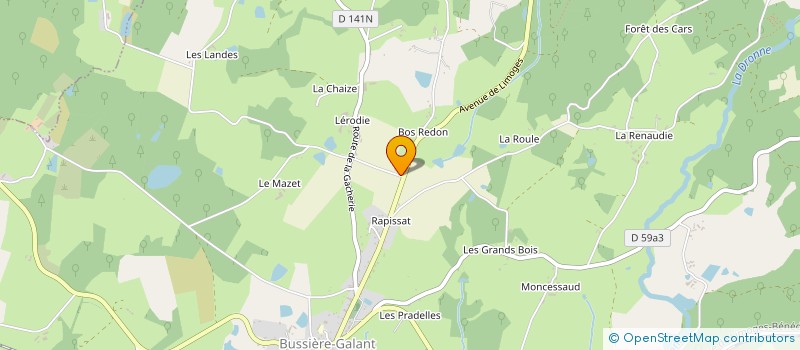 localisation de l'entreprise CG2L à BUSSIERE-GALANT
