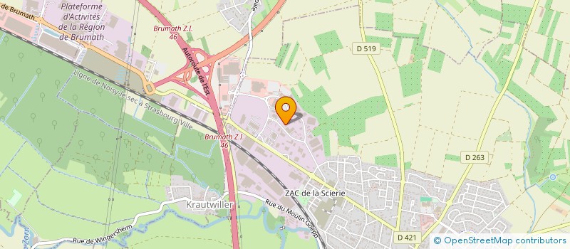 localisation de l'entreprise CGA FOURNIL  BRUMATH