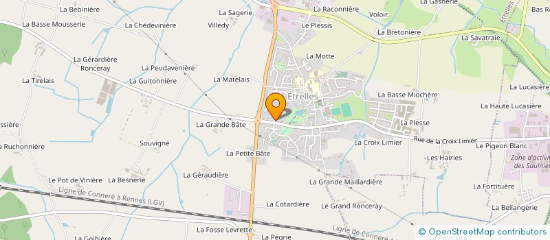 localisation de l'entreprise CGAF  ETRELLES