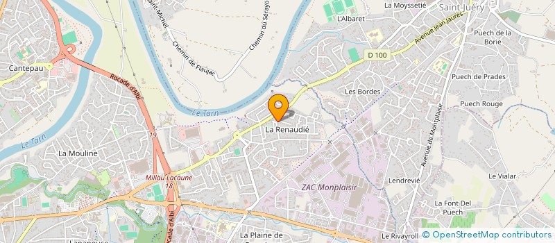 localisation de l'entreprise CGB  ALBI