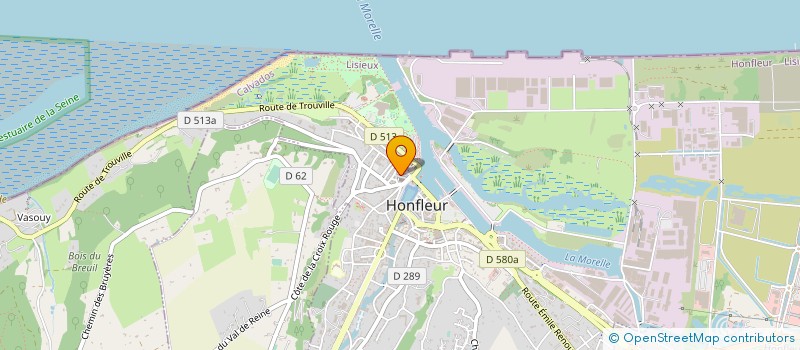 localisation de l'entreprise CGB GALERIE à HONFLEUR