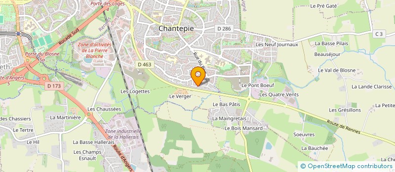 localisation de l'entreprise CGDIMMO DU CHAMP D'AHAUT  CHANTEPIE