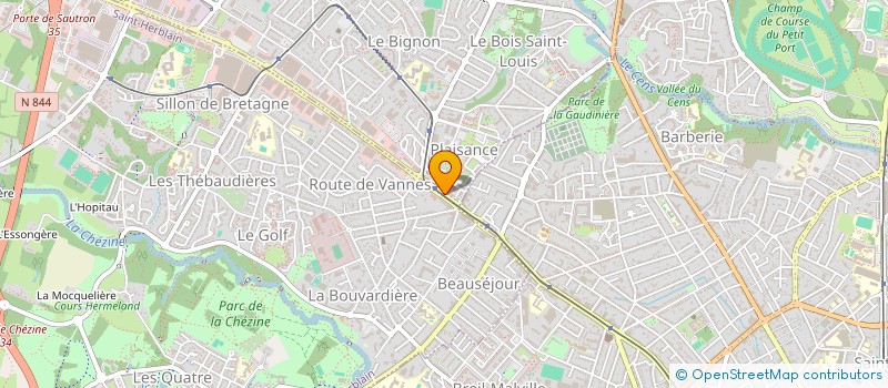 localisation de l'entreprise CGDISTRI à ORVAULT