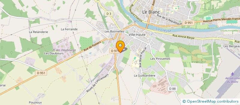 localisation de l'entreprise CGDR à LE BLANC