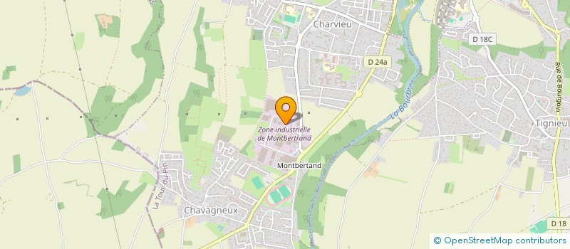 localisation de l'entreprise CGF  CHARVIEU-CHAVAGNEUX