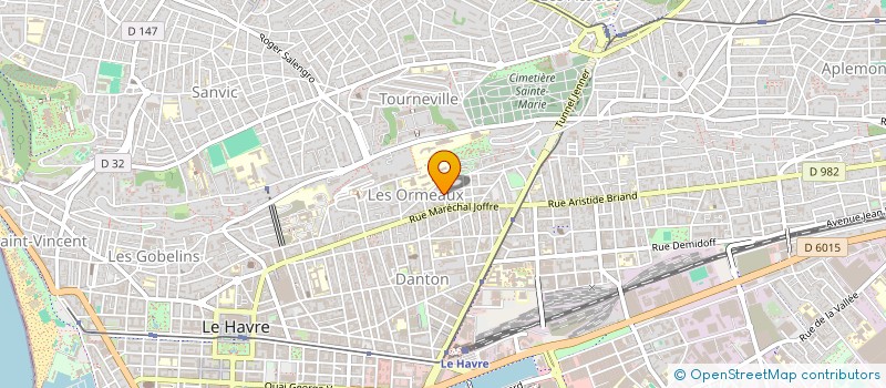 localisation de l'entreprise CGF LES HALLES  LE HAVRE