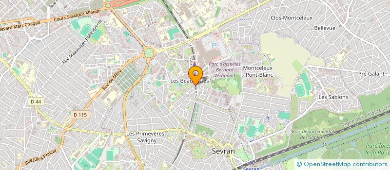 localisation de l'entreprise CGFI à SEVRAN
