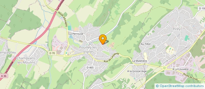 localisation de l'entreprise CGIMMO  POUILLEY-LES-VIGNES