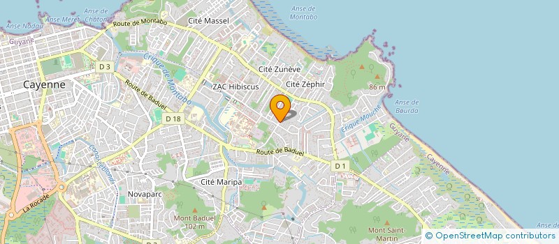 localisation de l'entreprise CGL  CAYENNE