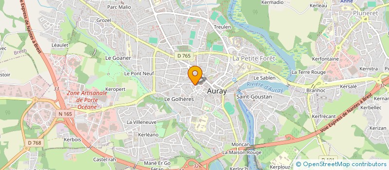 localisation de l'entreprise CGLR à AURAY