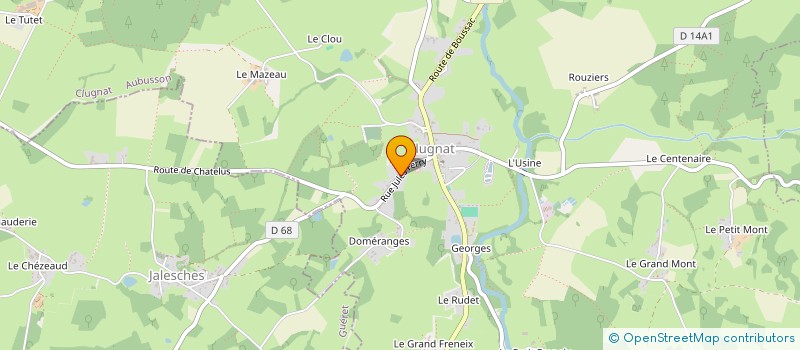 localisation de l'entreprise CGM 23 à CLUGNAT