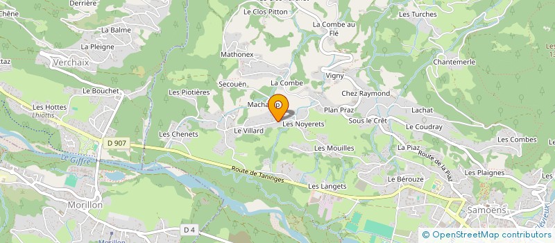 localisation de l'entreprise CGM  SAMOENS