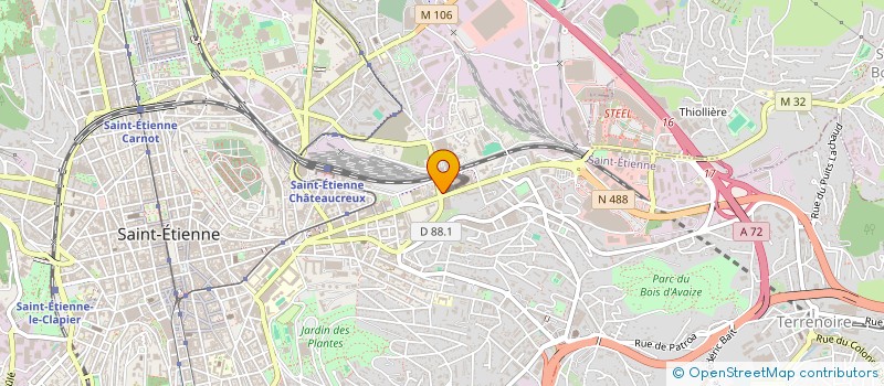 localisation de l'entreprise CGM CATHEBRAS ARCHITECTE  SAINT-ETIENNE