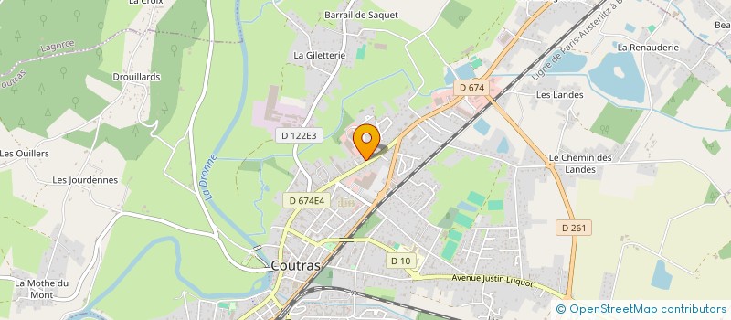 localisation de l'entreprise CGM MENUISERIE & COUVERTURE  COUTRAS