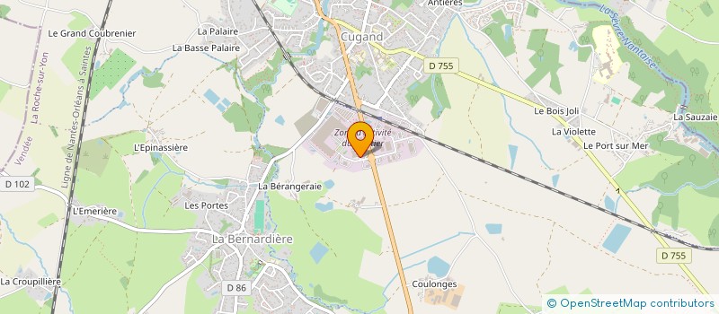 localisation de l'entreprise CGM OSSATURES BOIS NANTAISE  CUGAND-LA-BERNARDIERE