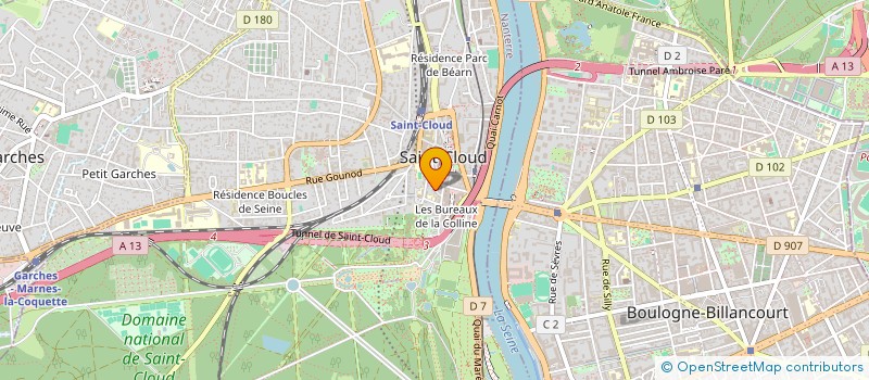 localisation de l'entreprise CGP ASSOCIES SAS à SAINT-CLOUD