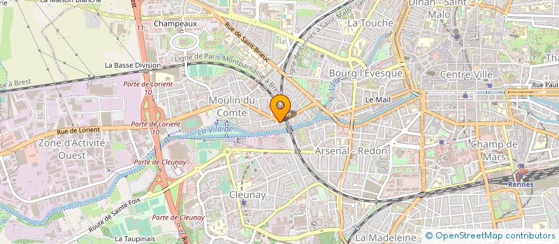 localisation de l'entreprise CGP ENTREPRISES à RENNES