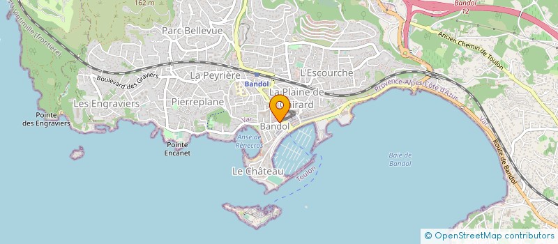 localisation de l'entreprise CGP FRANCE RESEAU PRIVE  BANDOL