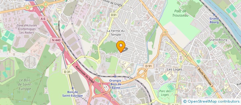 localisation de l'entreprise CGP TOITURE  RIS-ORANGIS