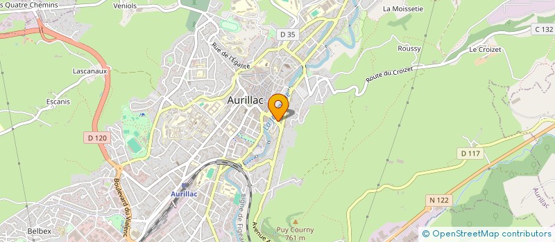 localisation de l'entreprise CGPME 15 à AURILLAC