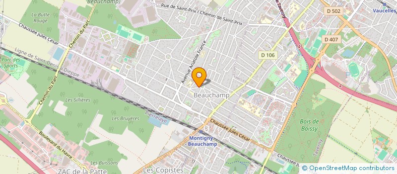 localisation de l'entreprise CGS BUROTIC  BEAUCHAMP