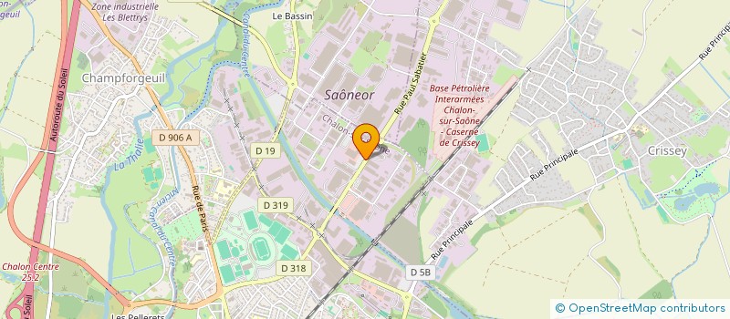 localisation de l'entreprise CGT ISOVER CHALON SUR SAONE  CHALON-SUR-SAONE