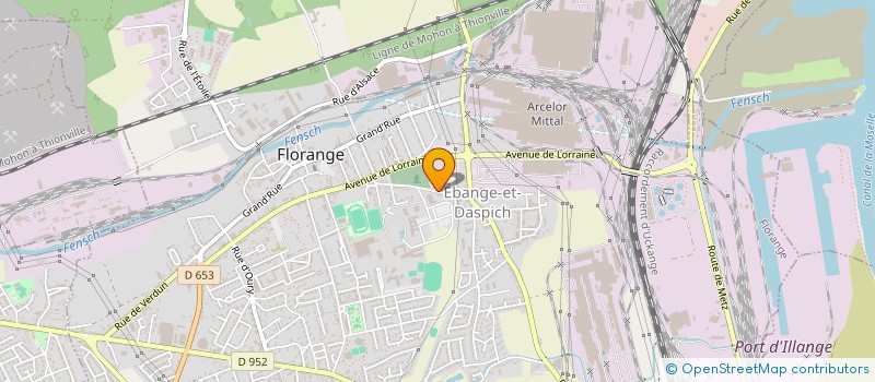 localisation de l'entreprise CGT SOLLAC FLORANGE  FLORANGE