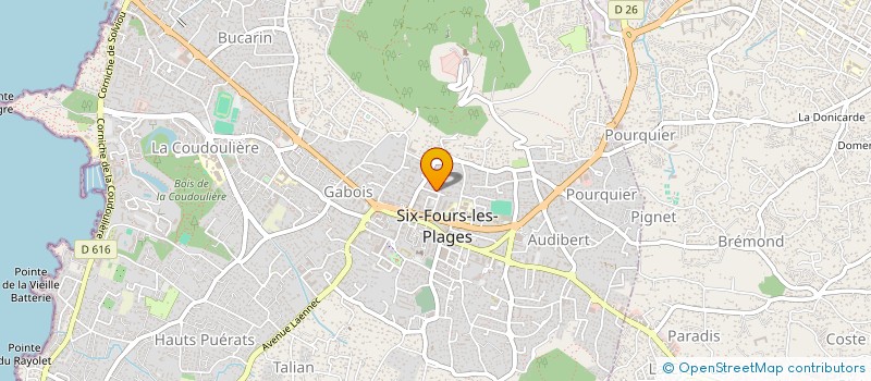 localisation de l'entreprise CH'AMIS POUR LA VIE à SIX-FOURS-LES-PLAGES