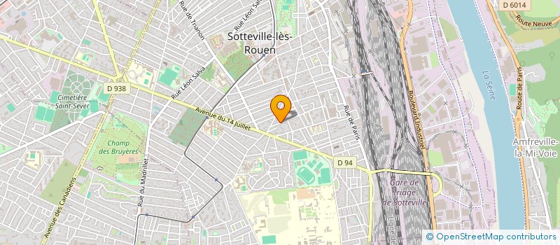 localisation de l'entreprise CH COUVERTURE  SOTTEVILLE-LES-ROUEN